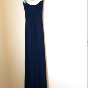 Sky black strapless maxi dress